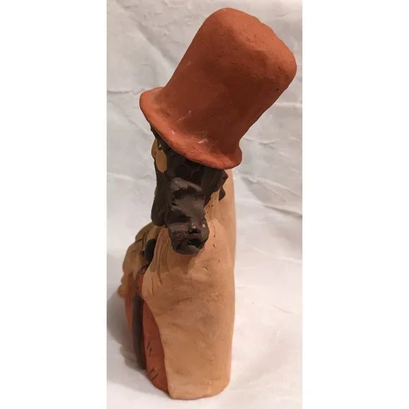 Vtg Pottery Peruvian Clay Folk Art Mary Joseph Baby Jesus Nativity Statue 9" - Picture 10 of 16